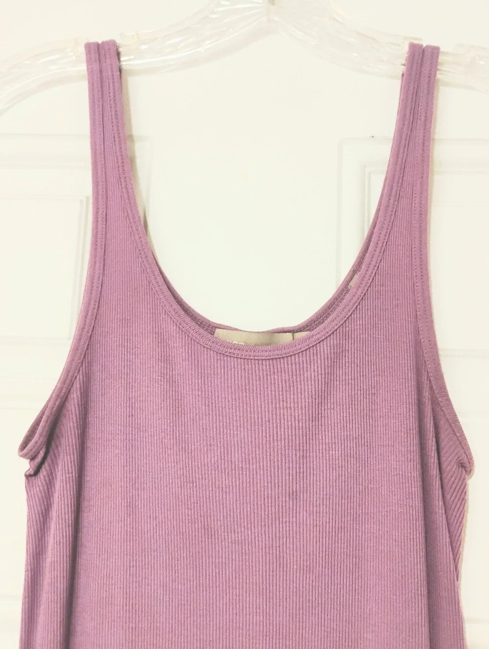 Vince Tank Top Women Favorite Long Line Scoop Neck Preppy Pima Cotton Lilac S
